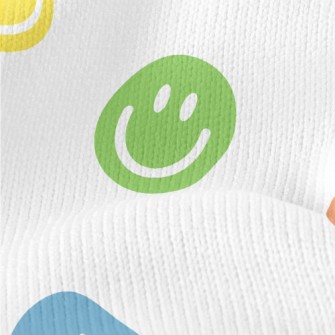Round Colorful Smiley Face Stretch Jersey