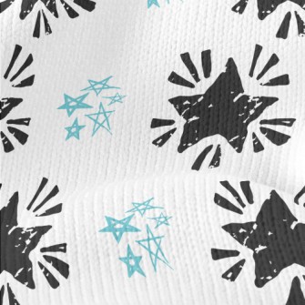Radial Mottled Stars Stretch Jersey