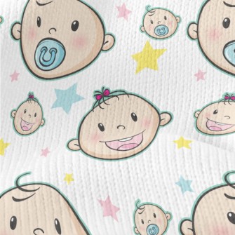 Baby Boy And Girl Eating Pacif Stretch Jersey