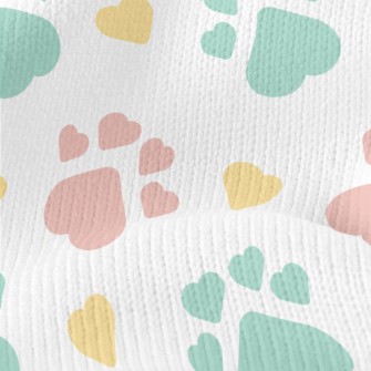 Heart Shape Palm Print Stretch Jersey