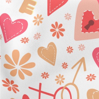 Love Lock And Key Lightweight Cotton Poplin