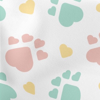 Heart Shape Palm Print Lightweight Cotton Poplin