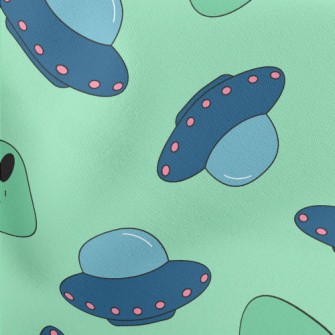 UFOs And Aliens Lightweight Cotton Poplin