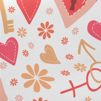 Love Lock And Key Midweight Cotton Poplin