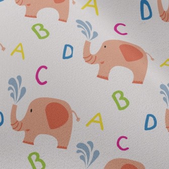 ABCD Elephant Sprays Water Chiffon