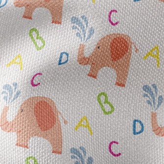 ABCD Elephant Sprays Water Waterproof Canvas