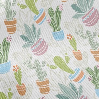 Various Cactus Potted Plants Standard Corduroy