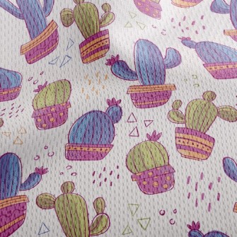 Mexican Cactus Athletic Mesh Flat Back