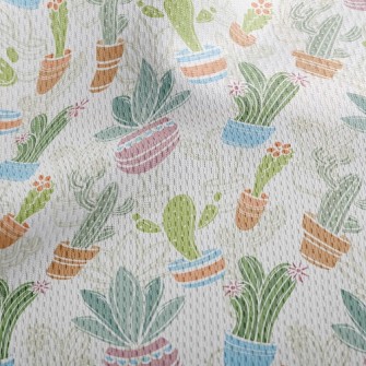 Various Cactus Potted Plants Athletic Mesh Flat Back