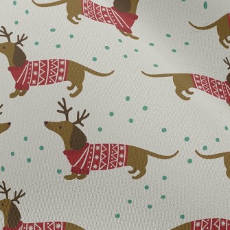 Celebrating Christmas Dachshun Chiffon
