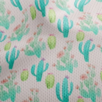 Cactus Flower Family Athletic Mesh Flat Back