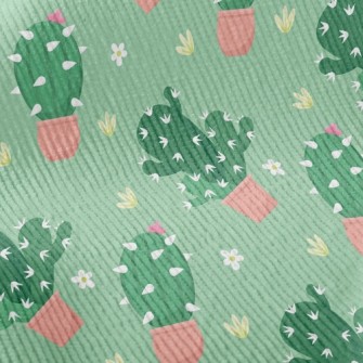 Prickly Cactus Potted Plant Standard Corduroy