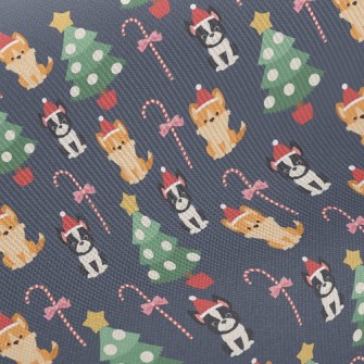 Christmas French Bulldog And C Twill