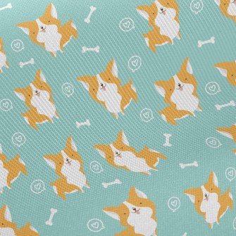 Corgi And Dog Bones Twill