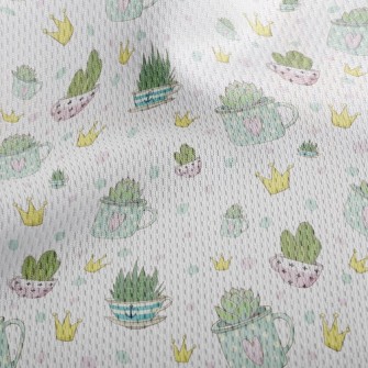 Crown And Succulents Athletic Mesh Flat Back