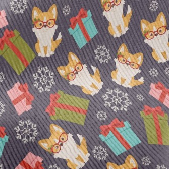 Smart Corgi And Gift Standard Corduroy
