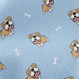 Happy Tongue-out Bulldog Standard Corduroy