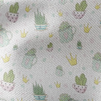 Crown And Succulents Waterproof Canvas
