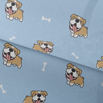 Happy Tongue-out Bulldog Waterproof Oxford