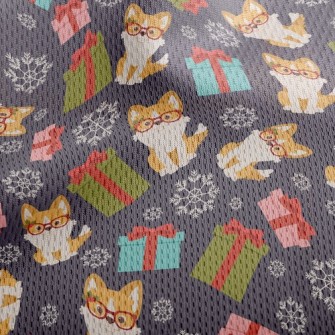 Smart Corgi And Gift Athletic Mesh Flat Back