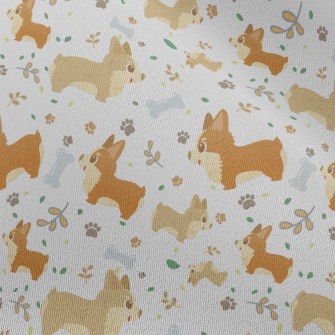 Happy Playing Corgi Dog Chiffon