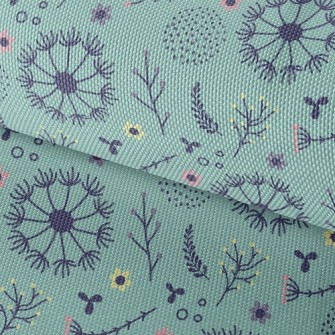 Dandelions And Flowers Waterproof Oxford