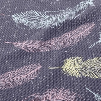 Line Feathers Birdseye Piqué