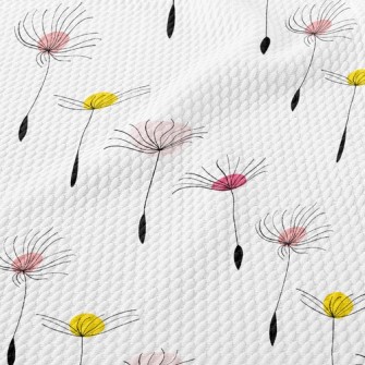 Dandelions Flying In The Air Birdseye Piqué