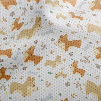 Happy Playing Corgi Dog Athletic Mesh Flat Back