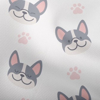 Bulldog With Dog Paw Prints Dobby