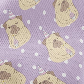 Bulldog Celebrates Birthday Standard Corduroy