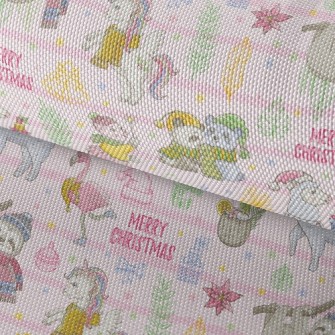 Animals Celebrate Christmas Waterproof Oxford
