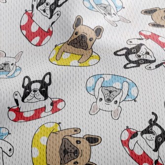 Bulldog Swimming Ring Athletic Mesh Flat Back