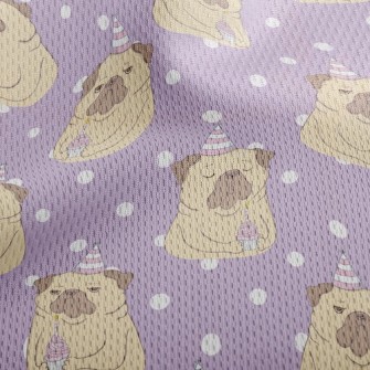 Bulldog Celebrates Birthday Athletic Mesh Flat Back