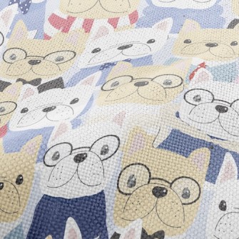 Gentleman Bulldog Standing In  Performance Linen