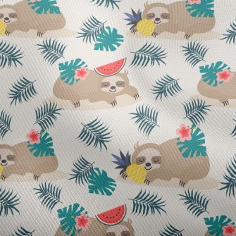 Tropical Fruits And Sloths Dobby