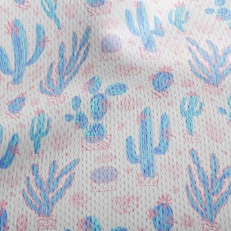 Hand Drawn Cactus Athletic Mesh Flat Back