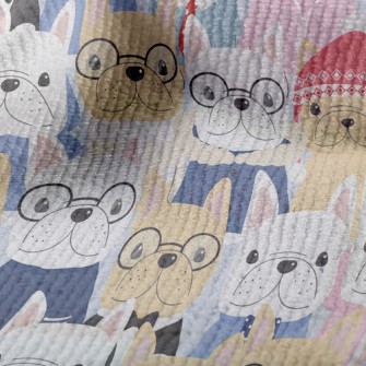 Gentleman Bulldog Standing In  Terry