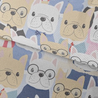 Gentleman Bulldog Standing In  Waterproof Oxford