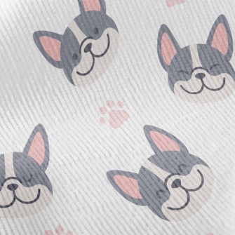 Bulldog With Dog Paw Prints Standard Corduroy