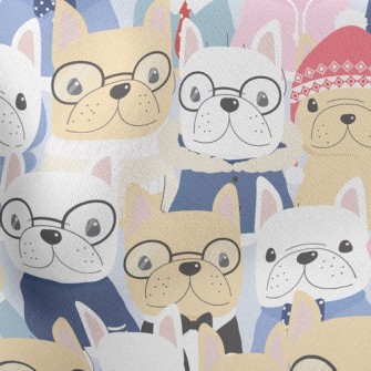 Gentleman Bulldog Standing In  Stretch Ponte