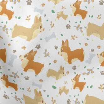 Happy Playing Corgi Dog Stretch Ponte