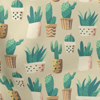 Cactus And Succulent Potted Pl Stretch Ponte