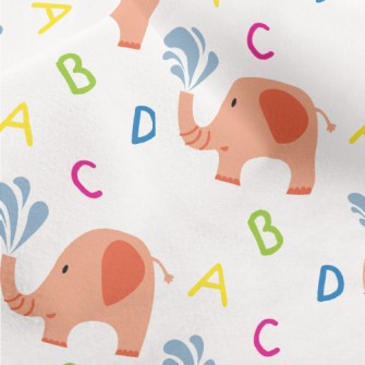 ABCD Elephant Sprays Water Micro Fleece