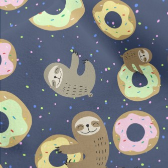 Sloths Love Donuts Micro Fleece