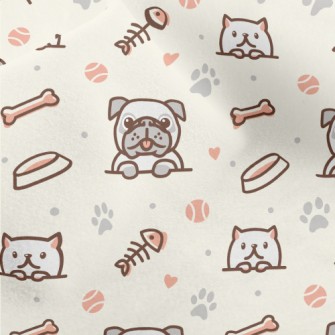 Cats And Dogs Baseball Game Micro Fleece