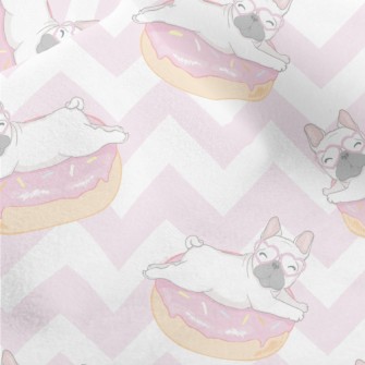 French Dou And Wavy Donuts Micro Fleece