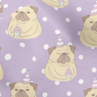 Bulldog Celebrates Birthday Micro Fleece
