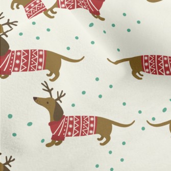 Celebrating Christmas Dachshun Micro Fleece