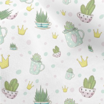 Crown And Succulents Micro Fleece